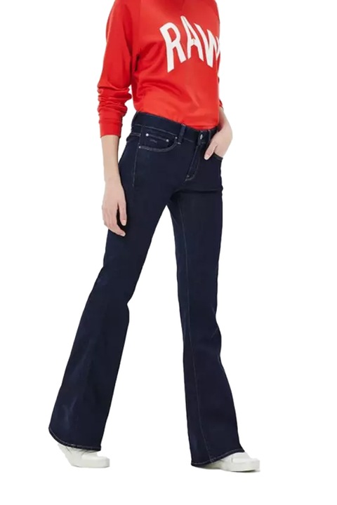 Blugi dama G-Star RAW 3301 High Flare *8680130 16113-21, Talie inalta, Croi evazat, W31-L34, Bleumarin