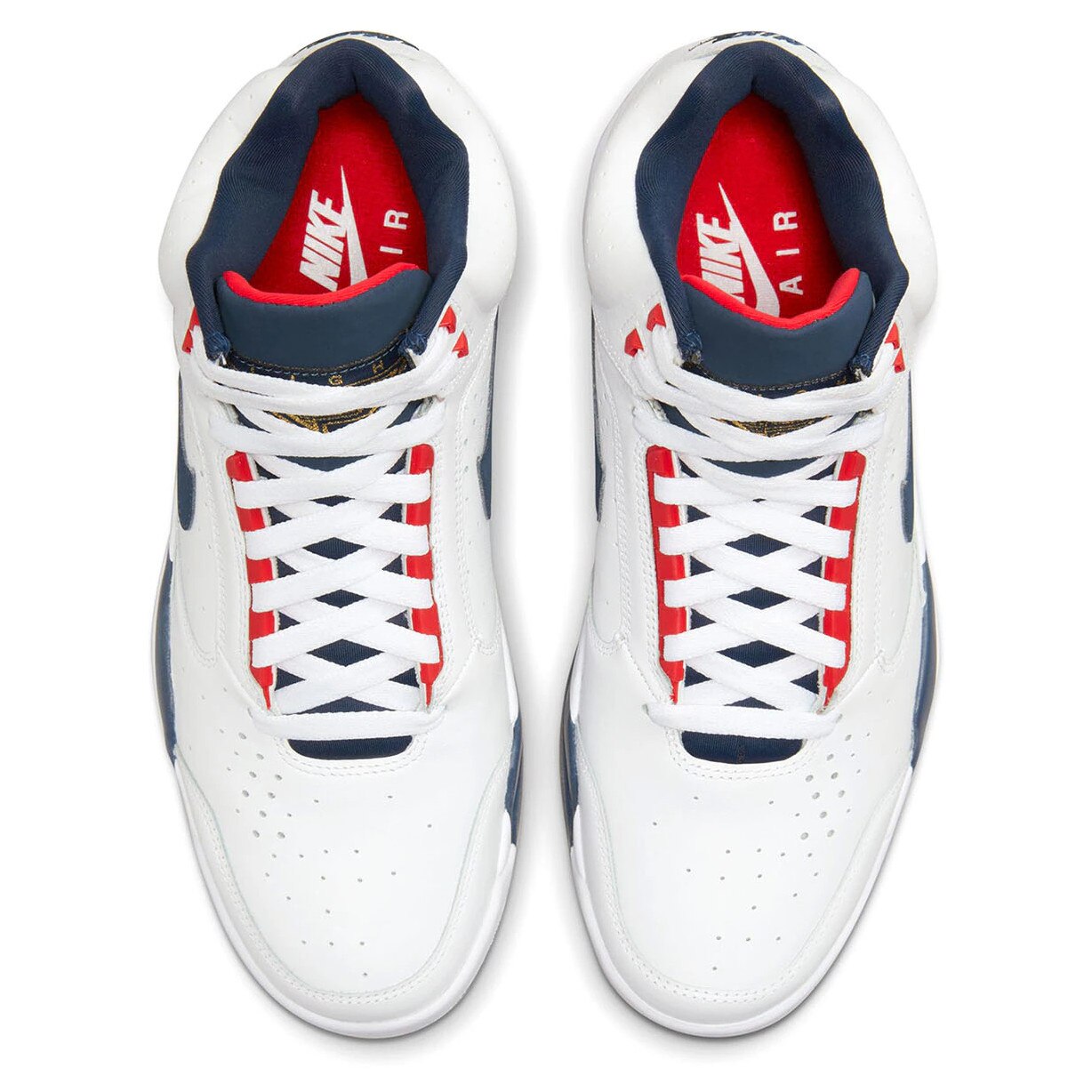 Nike Air Flight Lite Mid-High Leather cipők, fehér, sötétkék, 10