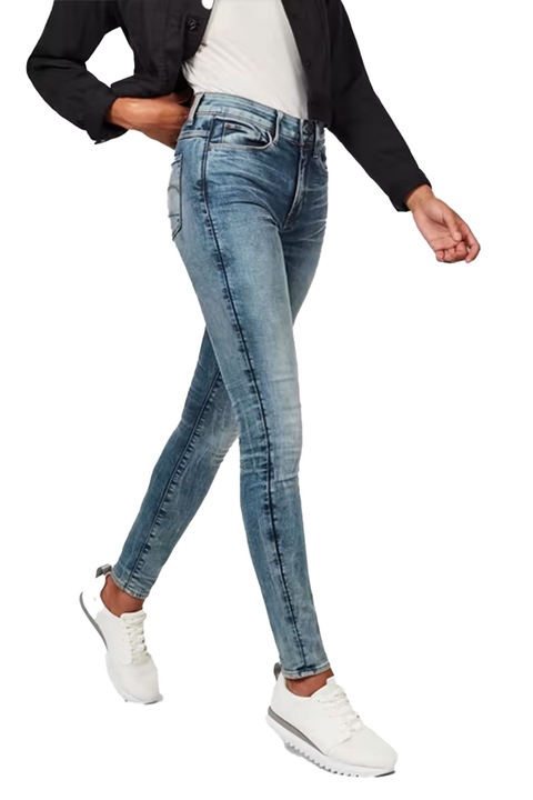 Blugi de dama G-Star RAW 3301 Deconst High Skinny 9910975 16113-21, Talie inalta, Cravata skinny, W26-L32, Albastru deschis
