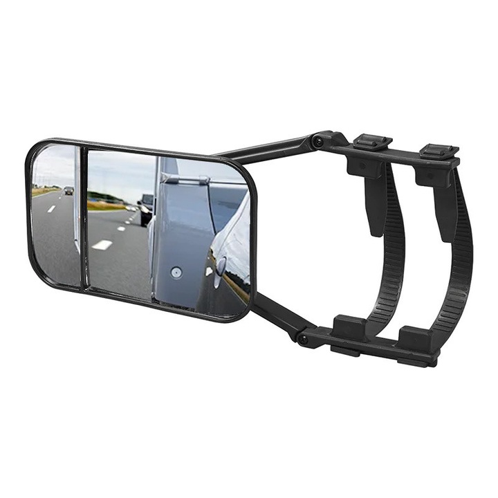 Extensie oglinda retrovizoare auto cu doua oglinzi si brate articulate pentru caravan, remorca, rulota, stanga sau dreapta