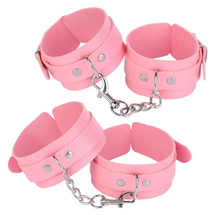 Комплект белезници за възрастни, розови