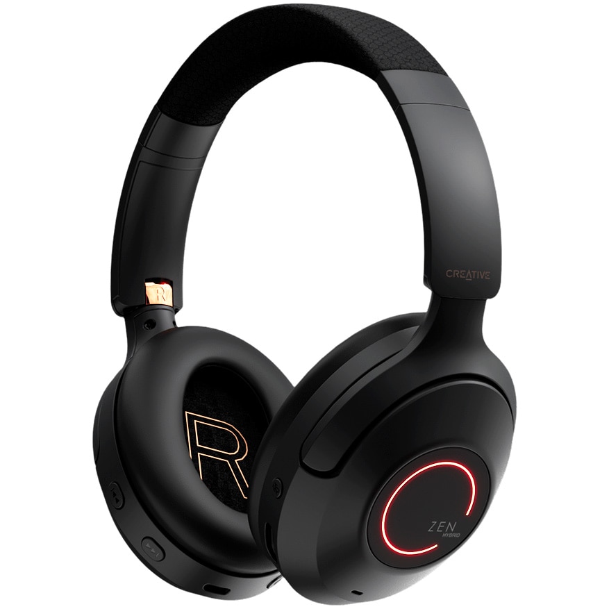 Casti gaming fara fir CREATIVE ZEN HYBRID PRO, Microfon, Bluetooth 5.3, Hybrid ANC, RGB Led, USB-C