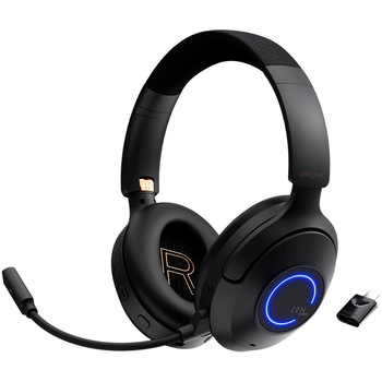 Casti gaming fara fir CREATIVE ZEN HYBRID PRO CLASSIC, Microfon detasabil, Bluetooth 5.3, LE Audio, Hybrid ANC, RGB Led, USB-C