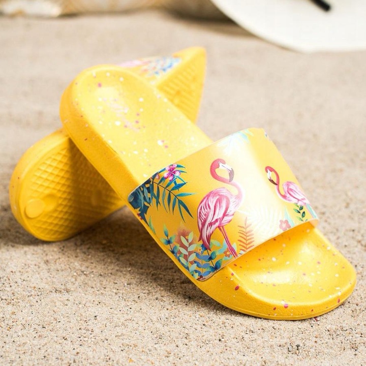 Дамски чехли, Jomix, Фламинго, Жълти, Жълт, 41