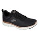 Skechers, Pantofi sport de plasa Flex Appeal 4.0, Negru/Roz somon, 37.5