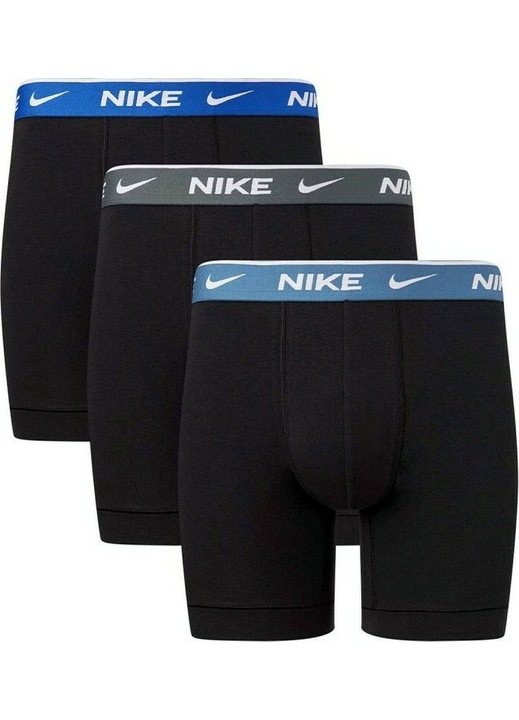 Set 3 perechi boxeri barbati, Nike, croiala confortabila, talie elastica, bumbac/elastan, multicolor, S INTL