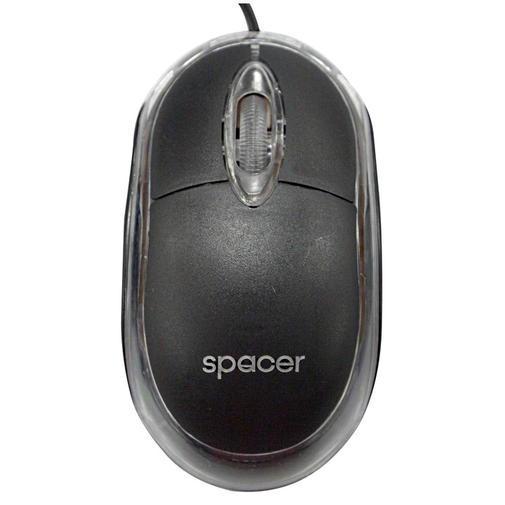 Spacer SPMO-080 optikai egér, 800 DPI, USB, Fekete