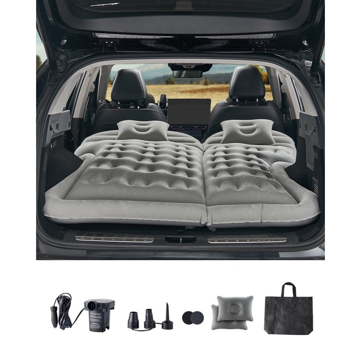 Saltea Auto Gonflabila, Pat Dormit Camping si Calatorii, Compatibil SUV, MPV, Sedan, Material Durabil, Usor de Umflat/Dezumflat