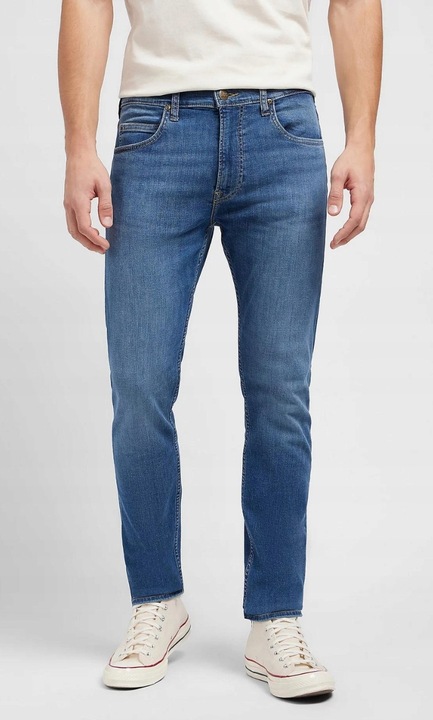 Blugi barbatesti Lee Rider East New York, bumbac/elastan, albastru inchis