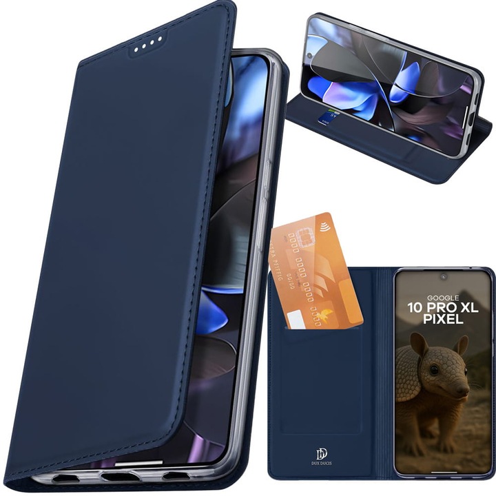 Husa Dux Ducis Skin Pro pentru Google Pixel 10 Pro XL, albastru inchis