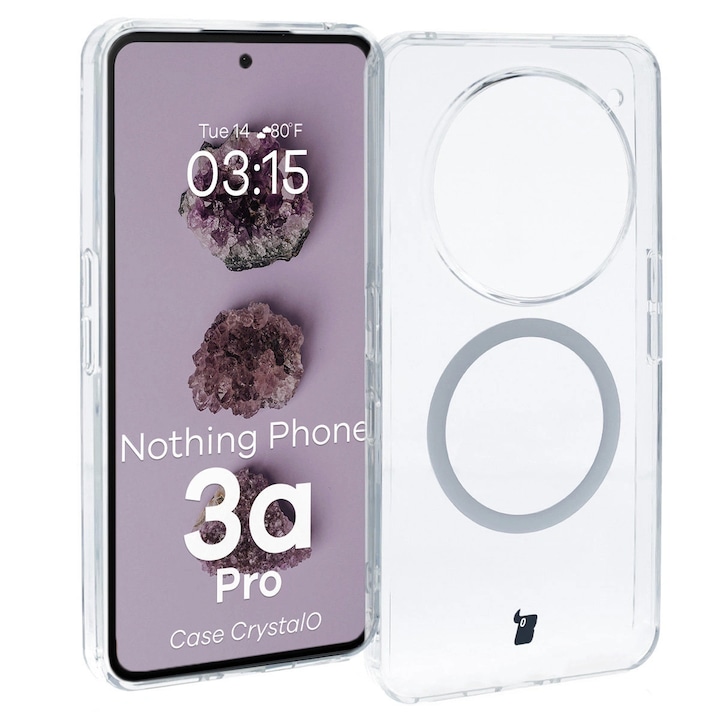 Калъф, Bizon Case CrystalO за Nothing Phone (3a) Pro, Прозрачен
