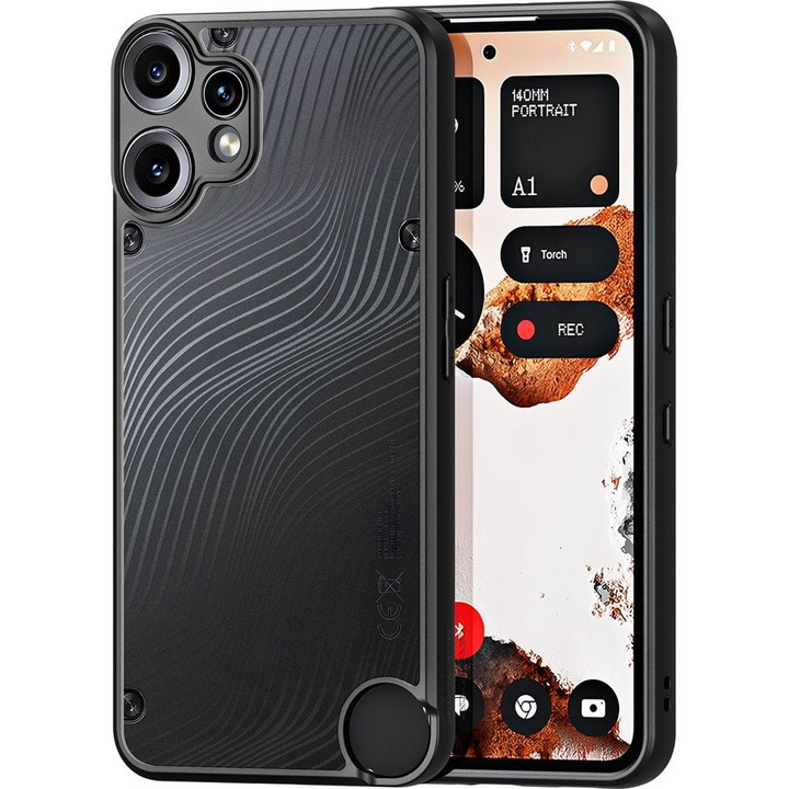 Калъф, Dux Ducis Aimo за Nothing CMF Phone 2 Pro, Черно И Прозрачно