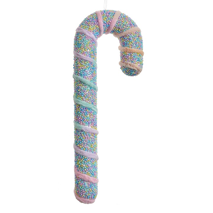 Комплект от 3 коледни украси за елха Многоцветни пластмасови близалки 13x5x34 см