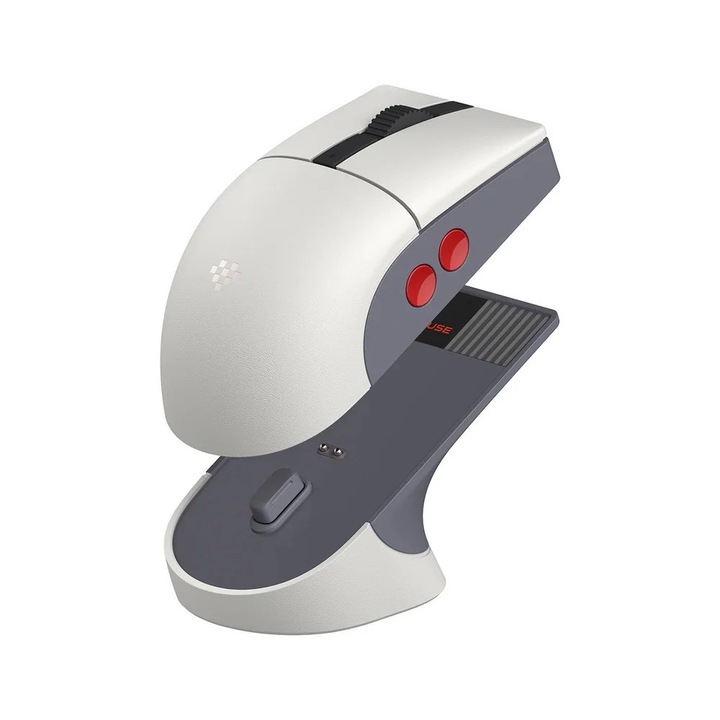 Гейминг мишка 8BitDo - Retro R8, оптична, wireless, бяла