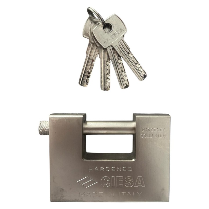 Lacat cu bolt Ciesa 94 mm, bolt Ø12 mm, corp masiv, 1.000 grame, AVI-4935