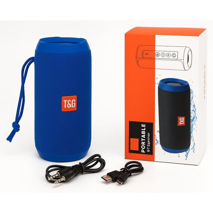 Boxa portabilă Bluetooth, sunet puternic și bass profund, rezistentă la apă, design modern, T&G