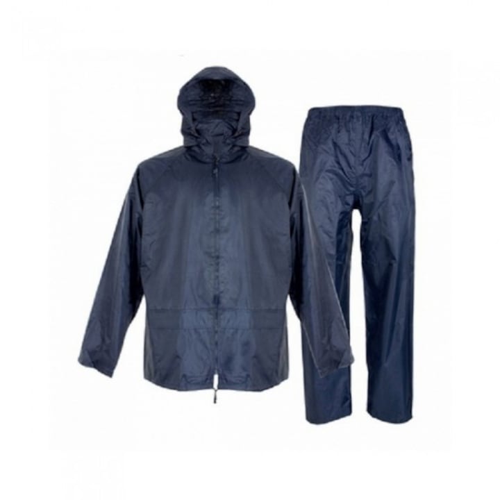 Costum de ploaie, culoarea galben, impermeabil cu gluga ascunsa Renania Bonn BLEUMARIN S