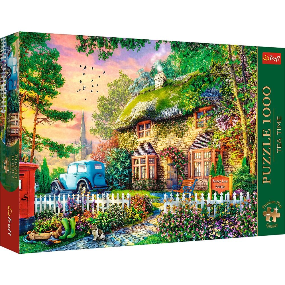 Puzzle Trefl Premium Plus - Tea Time, Casuta Stoney Lane, 1000 piese