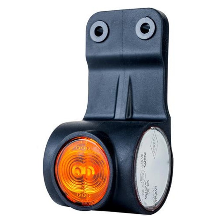 Lampa de semnalizare LED, Lamiro, alb-portocaliu-rosu, 12/24V, dreapta, trifictionala