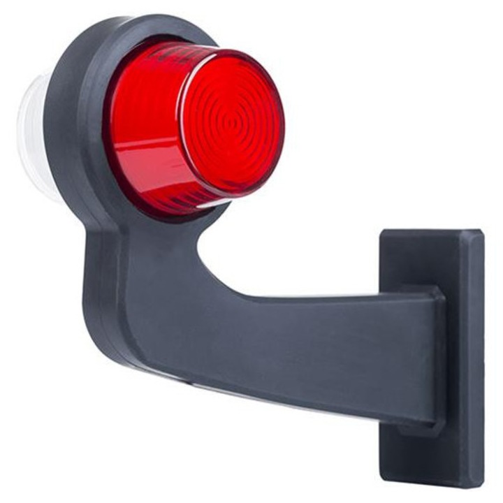 Lamiro LED габаритна лампа сиво-червена, 12/24V лява, стар неонов стил, с дълга фасунга