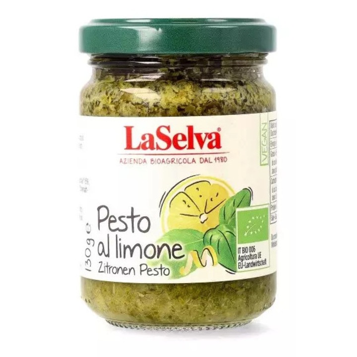 Pesto cu lamaie bio, 130g LaSelva