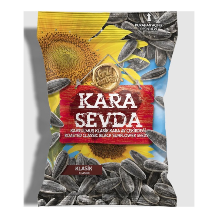 Seminte floarea soarelui pestrite usor sarate 150g x 10 bucati