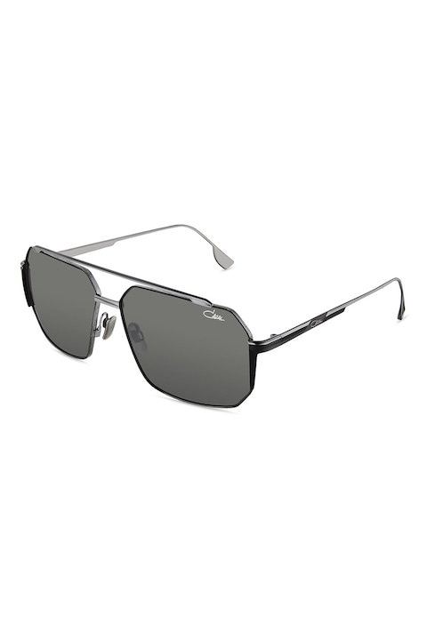 Cazal, Метални слънчеви очила Aviator с рамки от титан, 63-14-140, Тъмносребрист