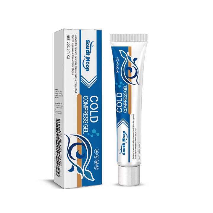 Gel racoritor pentru ochi - South Moon Gel de intinerire si hidratare a zonei perioculare, Reduce oboseala ochilor, Combatere uscaciune si iritare, Testat oftalmologic