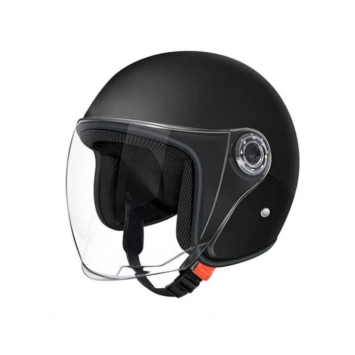 Casca moto/scuter unisex, cu vizor, ORBER, marime universala 56-62cm, pentru toate anotimpurile, ABS, negru