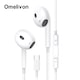 Casti cu fir, Omelivon, USB C, design ergonomic, compatibile cu iPhone 16, iPad Pro, Galaxy S21, culoare alba