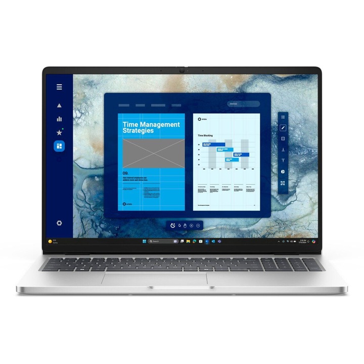 Dell Pro 16 PC16250 laptop, 16 hüvelykes 1920 x 1200, Intel 220U 10 C / 12 T, 1.4 GHz - 5.0 GHz, 12 MB gyorsítótár, 16 GB DDR5, 512 GB SSD, Intel Graphics, Windows 11 Pro