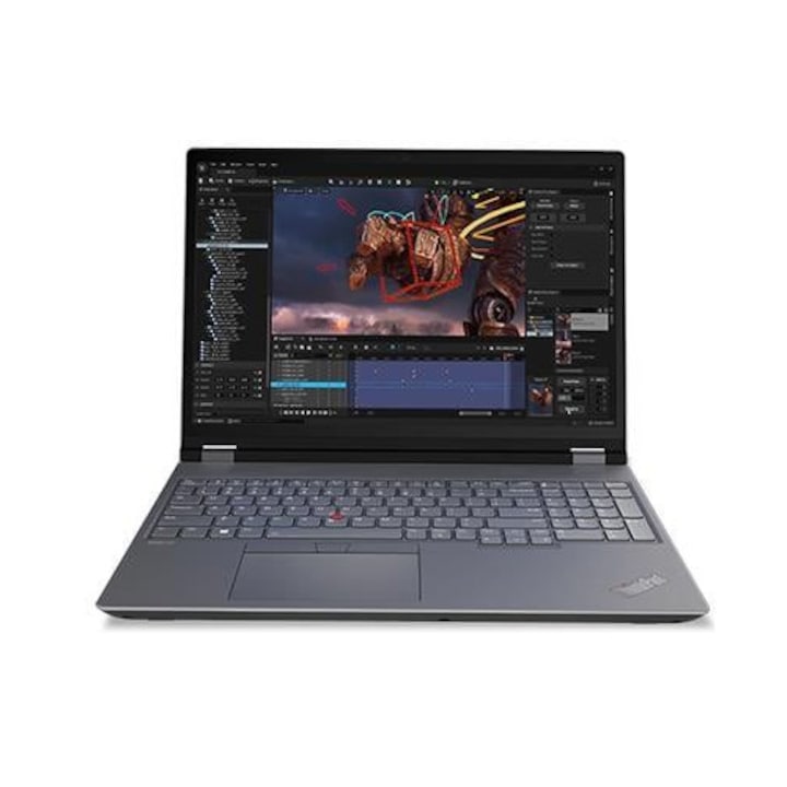 Lenovo ThinkPad P16 Gen 2 21FA000BRI laptop, 16 hüvelykes 2560 x 1600, Intel Core i9-13980HX 24 C / 32 T, 1.6 GHz - 5.6 GHz, 36 MB gyorsítótár, 55 W, 32 GB DDR5, 1 TB SSD, Nvidia RTX 5000 Ada, Windows 11 Pro, Szürke