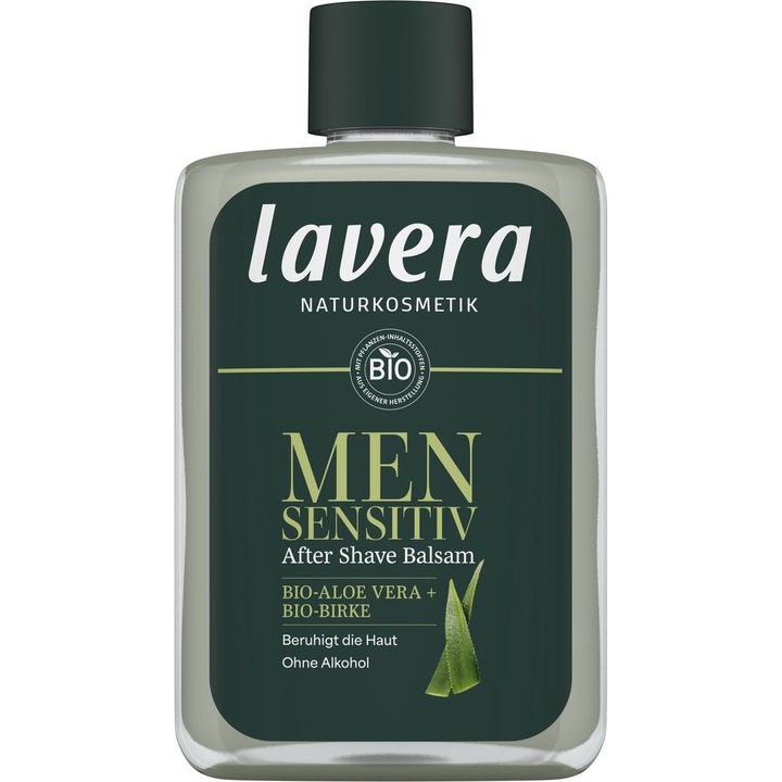 Balsam after shave bio cu aloe vera, fara alcool, reduce iritatiile, roseata si uscaciunea, 100ml - LAVERA