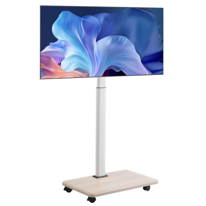 Suport TV Mobil cu Roti, Suporta Pana la 40KG, Compatibil cu Ecrane de 32-70 Inchi, Stabil si Durabil, Simplu de Manevrat