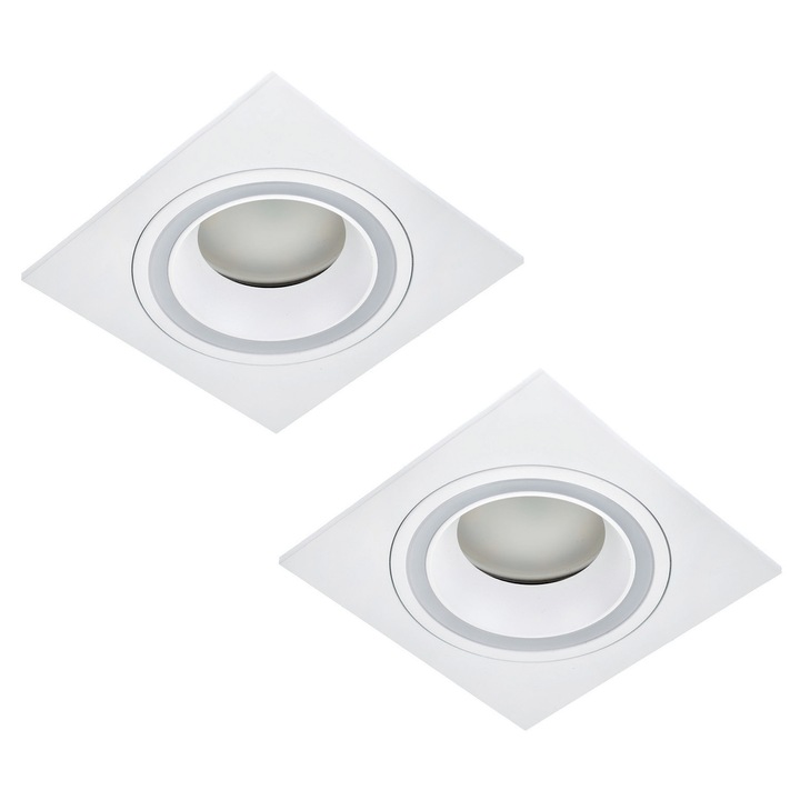 Луна за вграждане Bright, бял, 1xGU10, 2970 SWH, 2 бр. Комплект