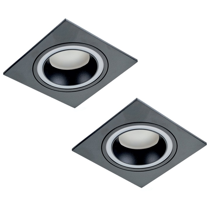 Луна за вграждане Bright, черен, 1xGU10, 2970 SBK, 2 бр. Комплект