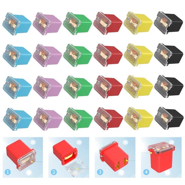 Kit de sigurante auto, 12V, 32V, multicolor, 1 buc