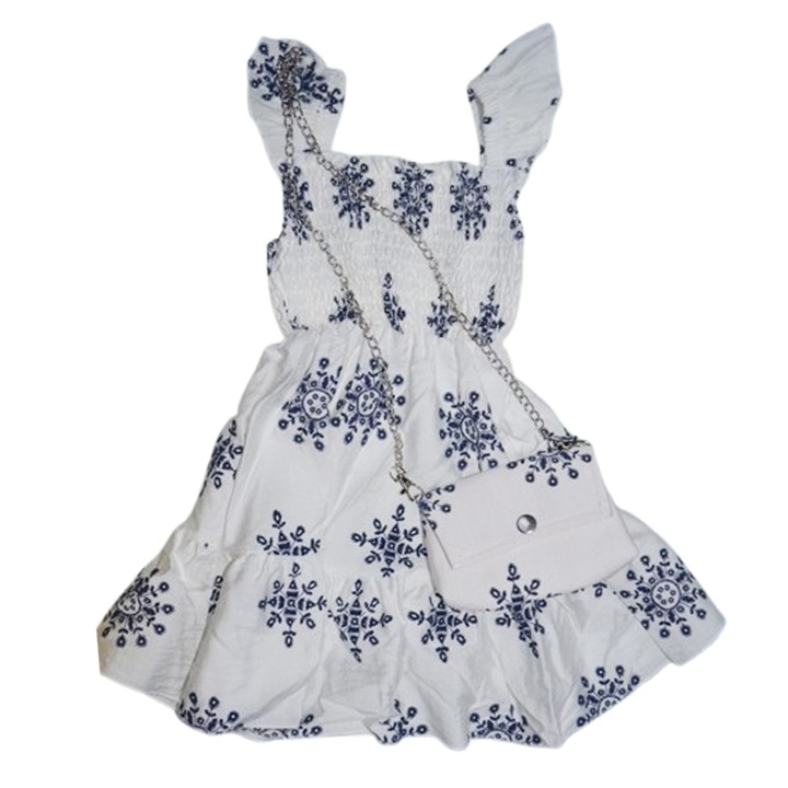 Lezser ruha és táska szett lányoknak, Mini Junior, RMJ3006A, Fehér 120856