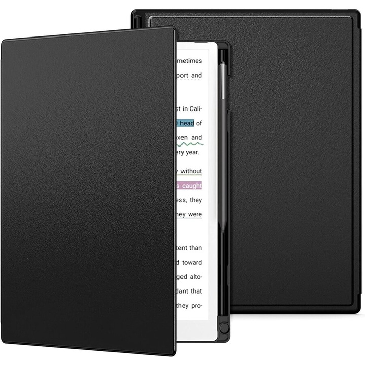 Husa MoKo Book Folio pentru Remarkable Paper Pro 11.8", Magnetic, Negru
