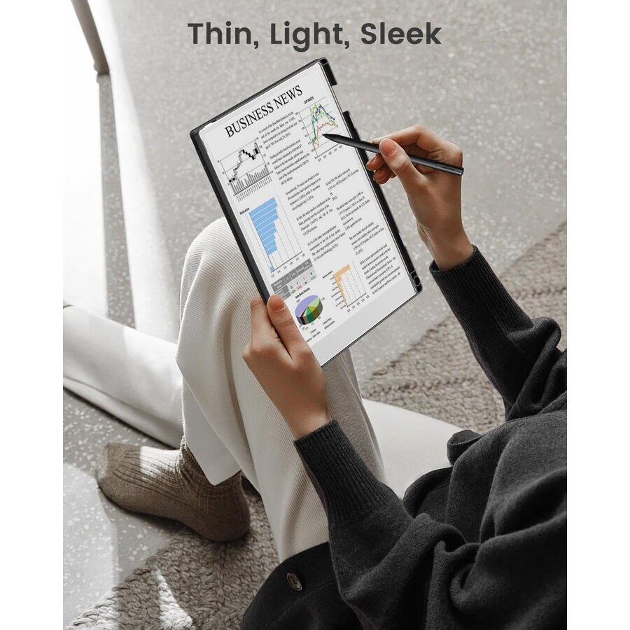 Husa MoKo Book Folio pentru Remarkable Paper Pro 11.8", Magnetic, Negru