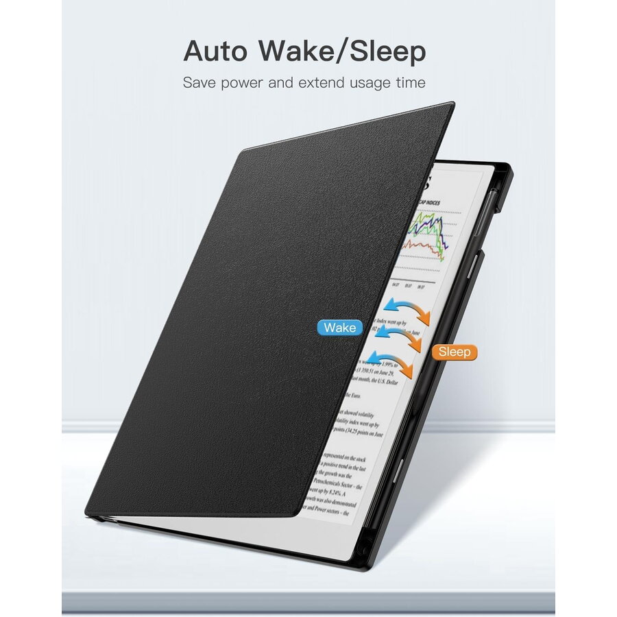 Husa MoKo Book Folio pentru Remarkable Paper Pro 11.8", Magnetic, Negru