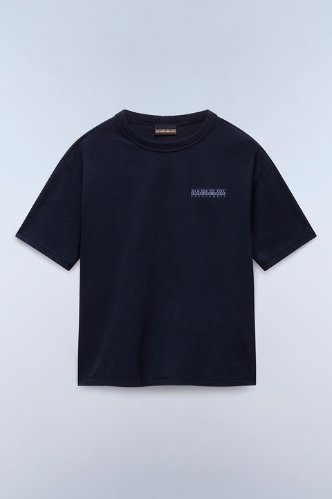 Napapijri, Kerek nyakú póló mintával a hátrészen, Sötétkék/Jégkék