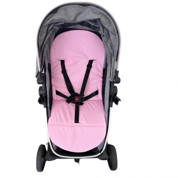 Captuseala interioara pentru cărucior Kapinka, plasă 3D respirabilă, Lux, Roz