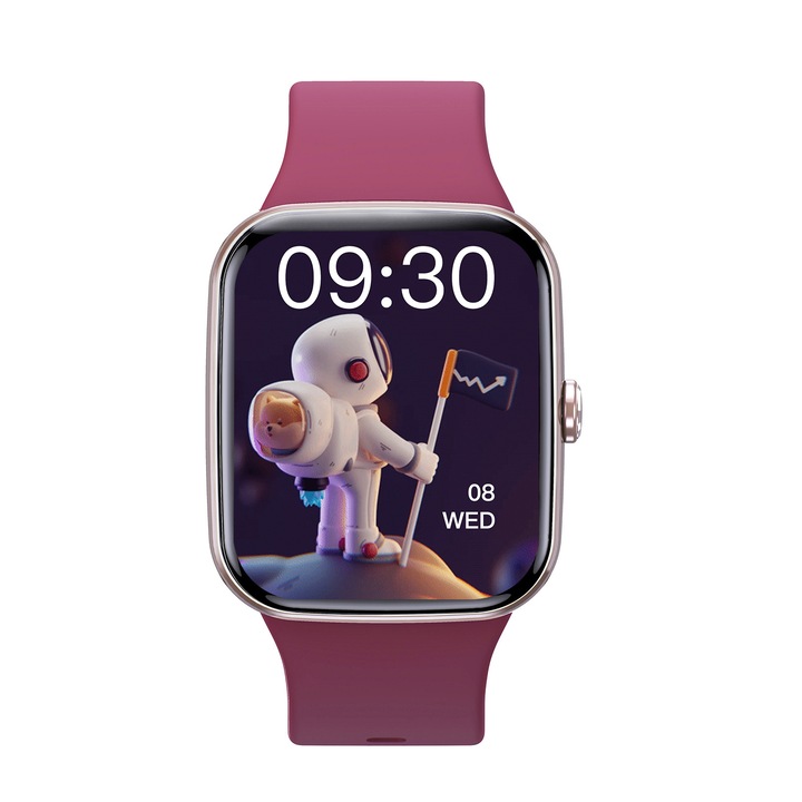 YoYoFit okosóra, 2,1 hüvelykes, aranyborvörös rozéarany, szilikon, 20x260 mm