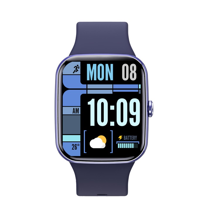 YoYoFit okosóra, 2,1 hüvelykes, csillagfénykék, szilikon, 20x260 mm