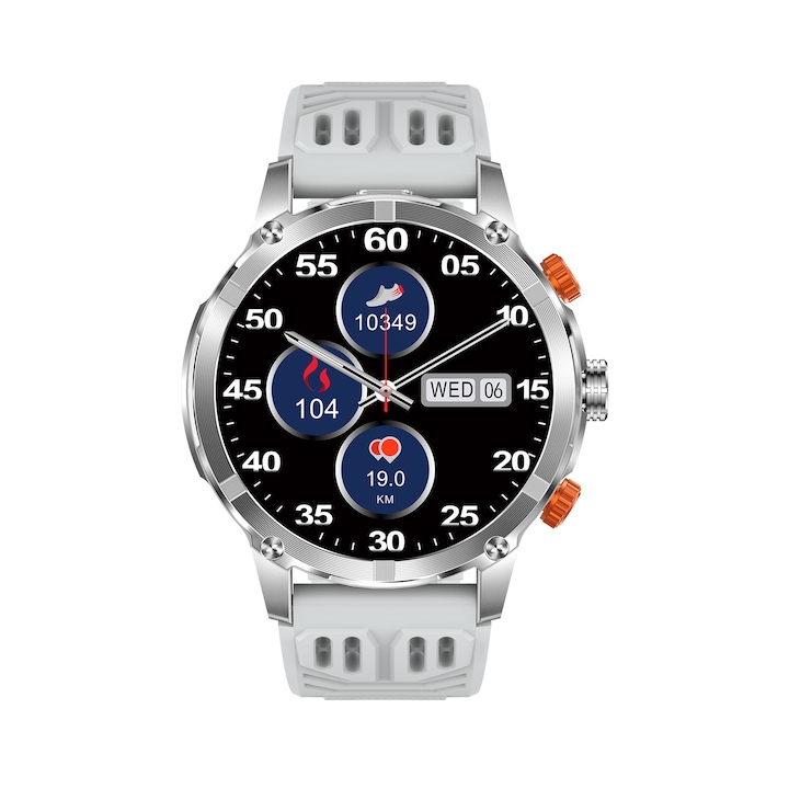 YoYoFit okosóra, 1,70 hüvelykes, ezüstös+szürke, szilikon, 25x270 mm