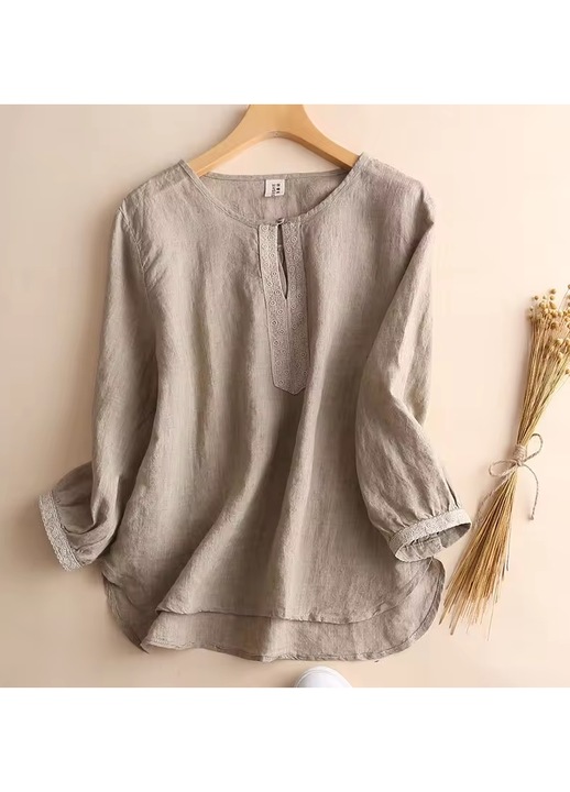 camasa in topit pentru femei, Maro nisip