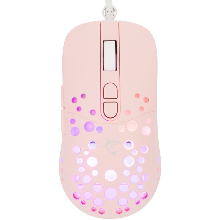 White Shark GM-9004 TRISTAN RGB gamer egér, rózsaszín