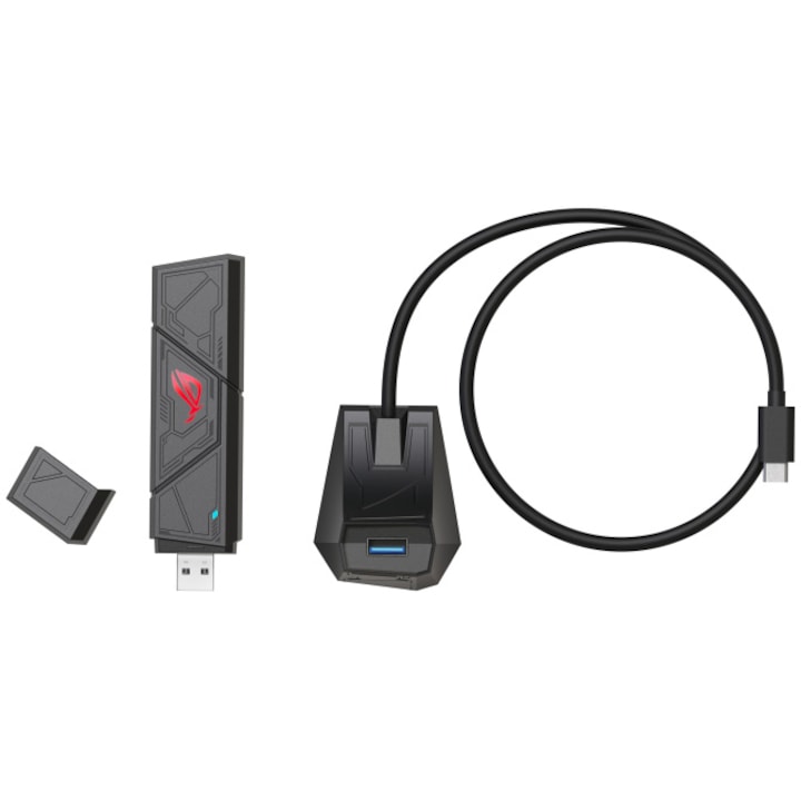 Adaptor wireless ASUS ROG USB-BE92, BE6500, Tri-Band, 4096-QAM, MLO, WPA3, USB 3.0