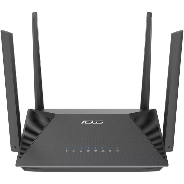 Рутер Asus RT-AX52 Pro, AX3000, двубандов WiFi6, двуядрен 1.3Hz процесор, 128 MB флаш памет и 256 MB RAM, AiMesh